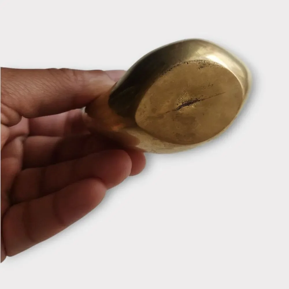 Vintage Brass Bird Figurine MCM Minimalist Duck Goose Shelf Decor